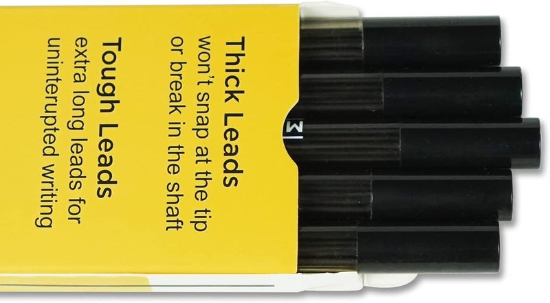 uRIGHT 60 Pcs 1.3 mm Lead Refills for Mechanical Pencil, Break Resistant Weatherproof, 120 mm Length, 12 Pcs/tube, 5 Tubes - Image 5